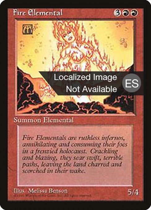 Fire Elemental from Fourth Edition Foreign Black Border