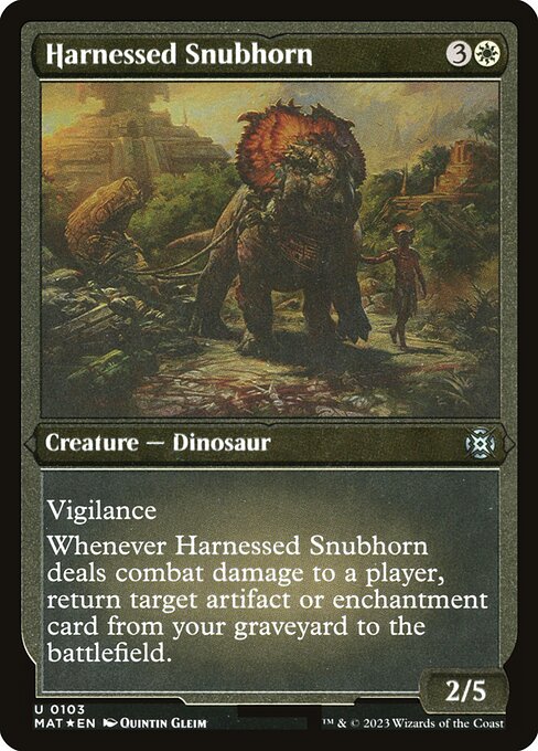 Harnessed Snubhorn highlighted card art