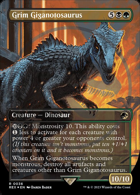 Grim Giganotosaurus highlighted card art