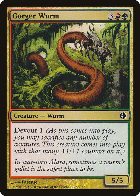 Gorger Wurm highlighted card art