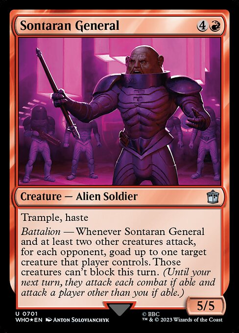 Sontaran General highlighted card art