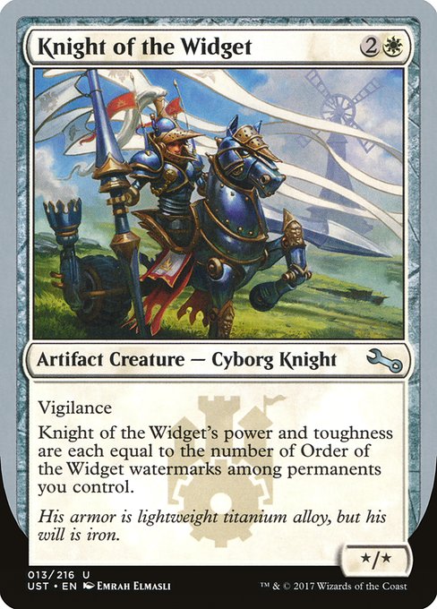 Knight of the Widget highlighted card art