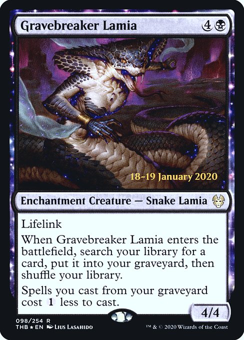 Gravebreaker Lamia from Theros Beyond Death Promos