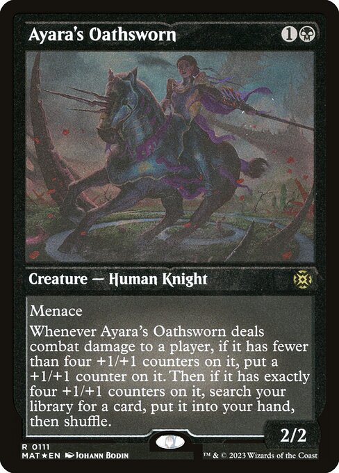 Ayara's Oathsworn highlighted card art
