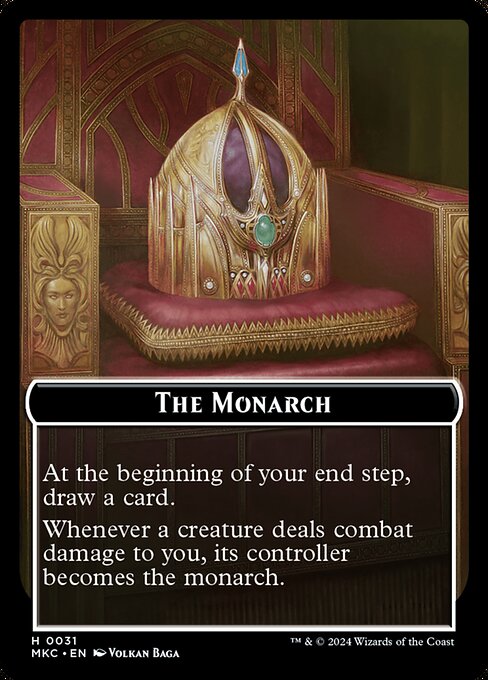 The Monarch from Murders at Karlov Manor Commander Tokens