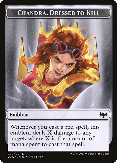 Chandra, Dressed to Kill Emblem from Innistrad: Crimson Vow Tokens