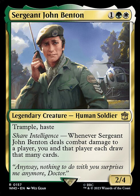 Sergeant John Benton highlighted card art