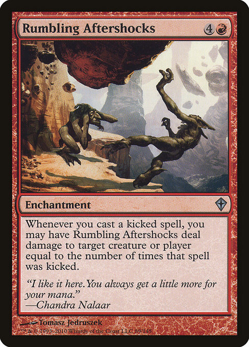 Rumbling Aftershocks highlighted card art