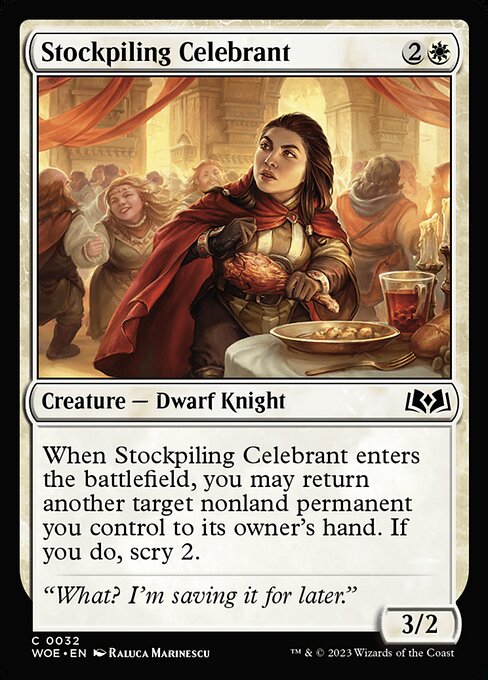 Stockpiling Celebrant highlighted card art