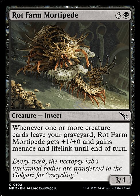 Rot Farm Mortipede highlighted card art