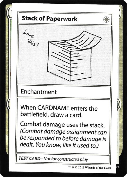 Stack of Paperwork highlighted card art