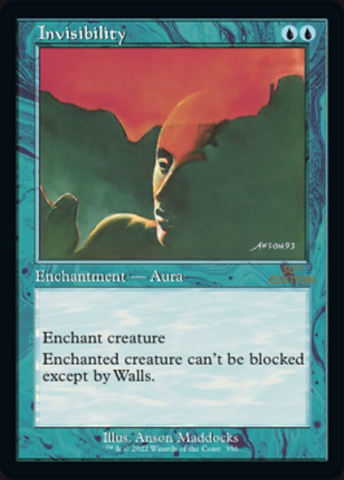 Invisibility highlighted card art