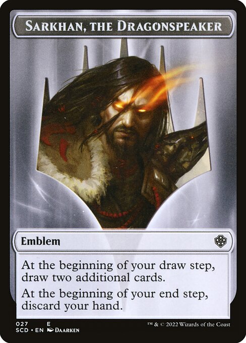 Sarkhan, the Dragonspeaker Emblem highlighted card art