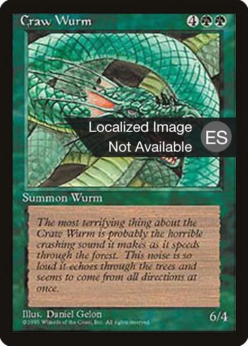 Craw Wurm from Fourth Edition Foreign Black Border