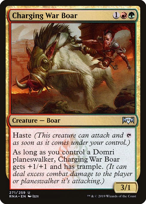 Charging War Boar highlighted card art