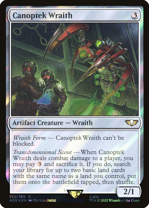 Canoptek Wraith highlighted card art
