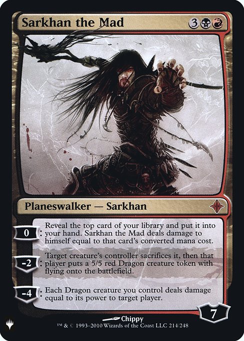 Sarkhan the Mad highlighted card art