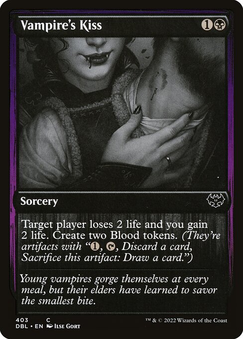 Vampire's Kiss highlighted card art
