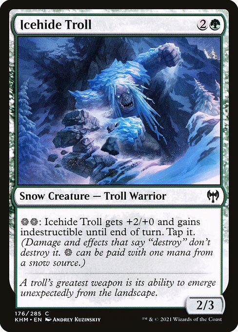 Icehide Troll highlighted card art