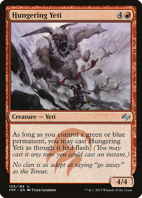 Hungering Yeti highlighted card art
