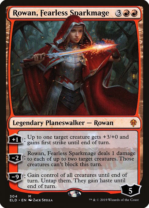 Rowan, Fearless Sparkmage highlighted card art
