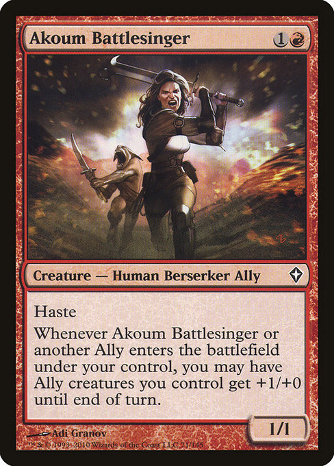 Akoum Battlesinger highlighted card art