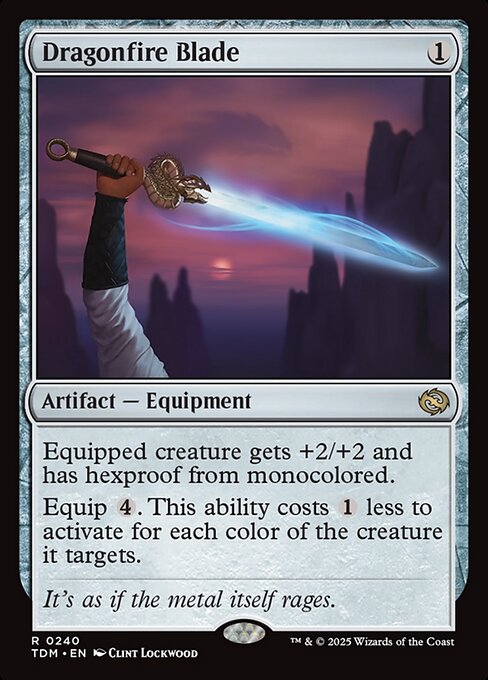 Dragonfire Blade highlighted card art