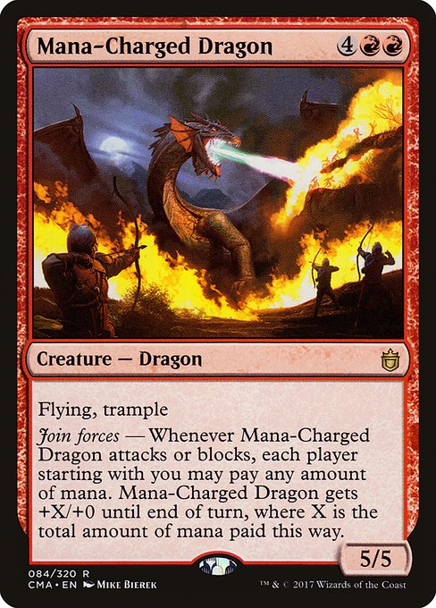 Mana-Charged Dragon highlighted card art