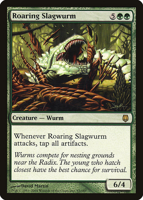 Roaring Slagwurm highlighted card art