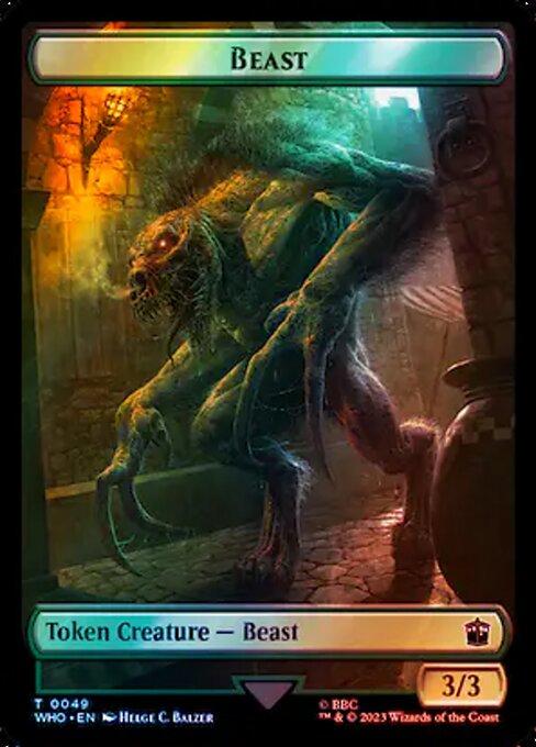 Beast from Doctor Who Tokens