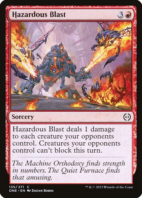 Hazardous Blast highlighted card art