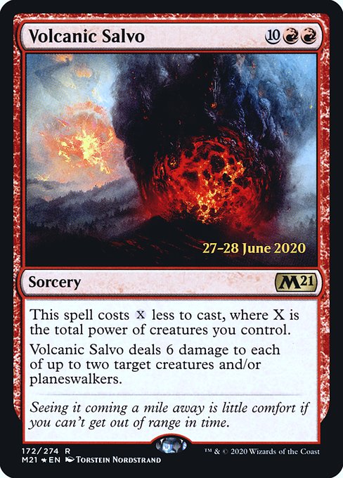 Volcanic Salvo from Core Set 2021 Promos