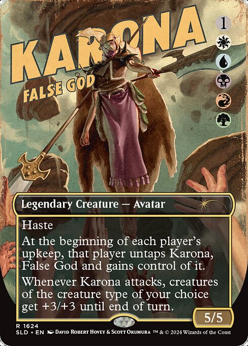 Karona, False God highlighted card art