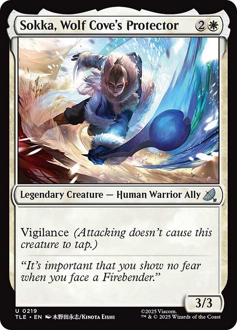 Sokka, Wolf Cove's Protector highlighted card art