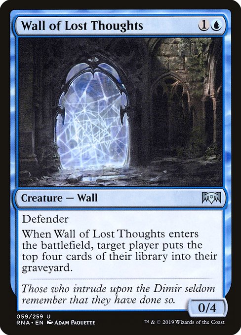 Wall of Lost Thoughts from Ravnica Allegiance