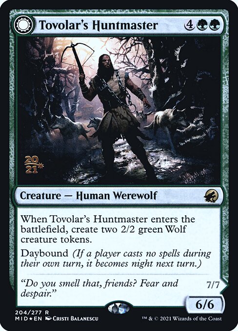 Tovolar's Huntmaster // Tovolar's Packleader from Innistrad: Midnight Hunt Promos