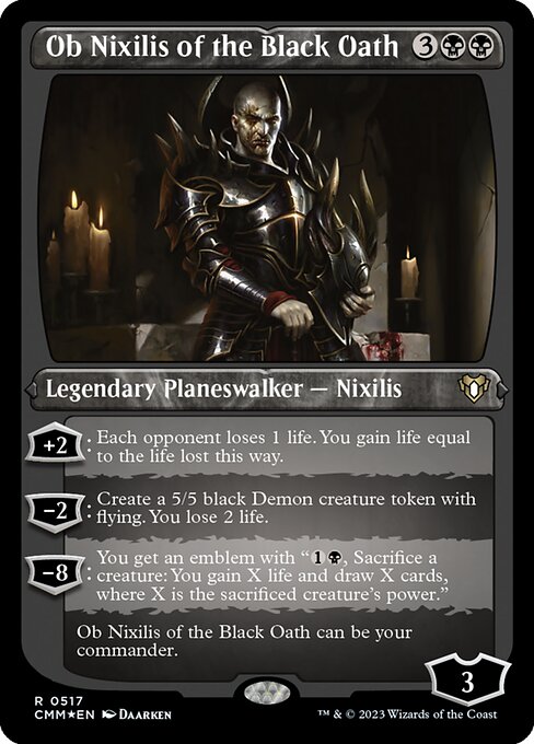 Ob Nixilis of the Black Oath highlighted card art
