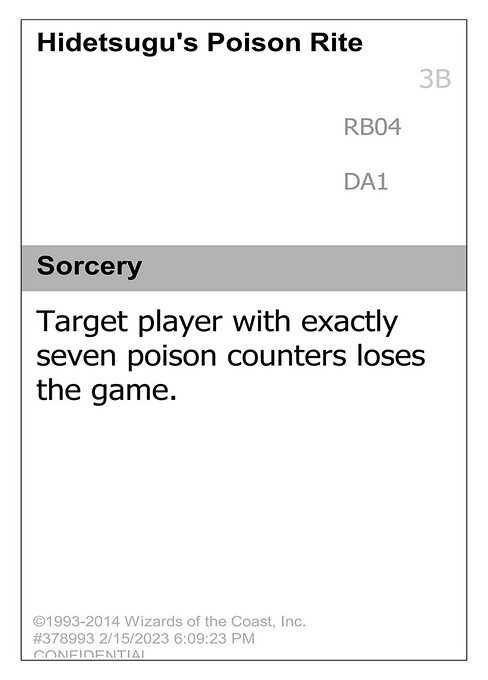 Hidetsugu's Poison Rite highlighted card art
