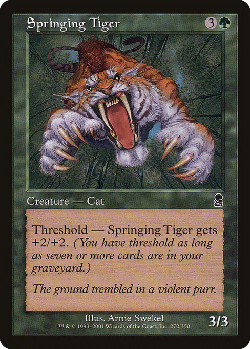 Springing Tiger highlighted card art