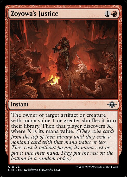 Zoyowa's Justice highlighted card art