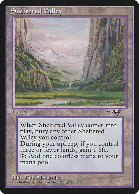 Sheltered Valley highlighted card art