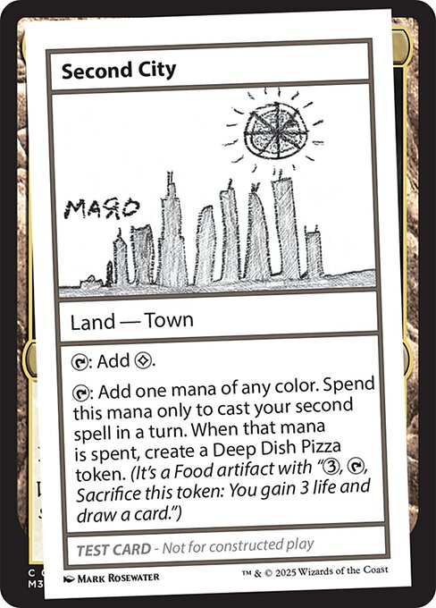 Second City highlighted card art
