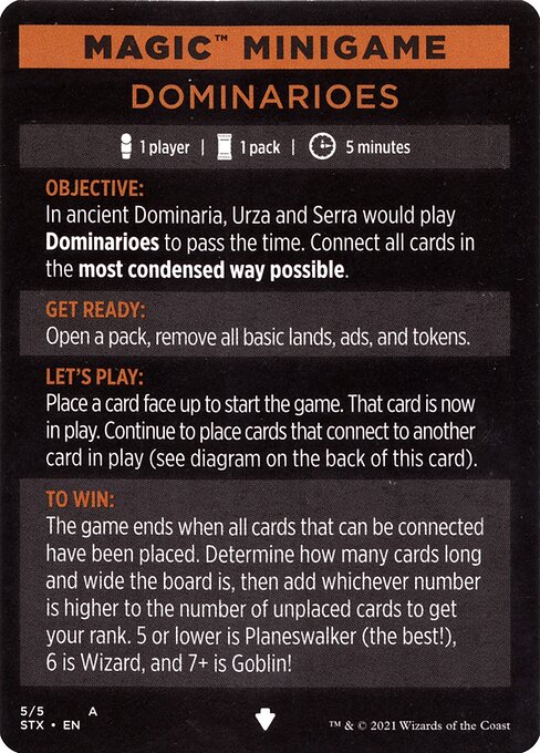 Dominarioes // Dominarioes (cont'd) from Strixhaven: School of Mages Minigames