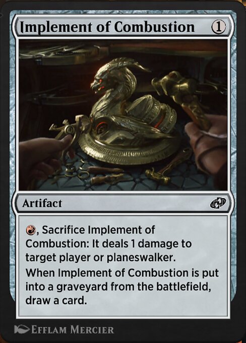 Implement of Combustion highlighted card art