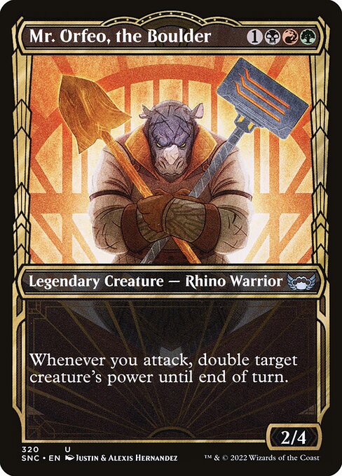 Mr. Orfeo, the Boulder highlighted card art