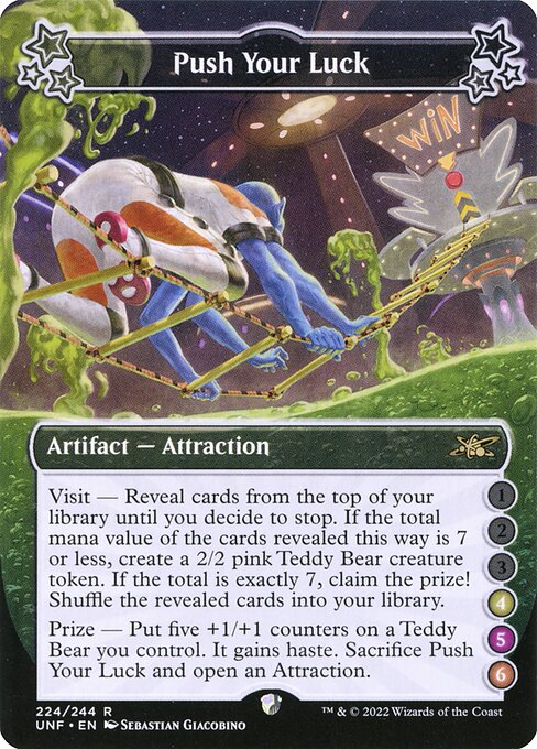 Push Your Luck highlighted card art