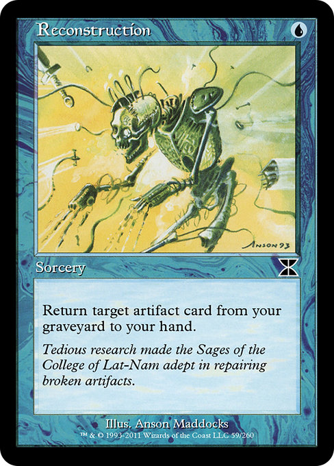 Reconstruction highlighted card art