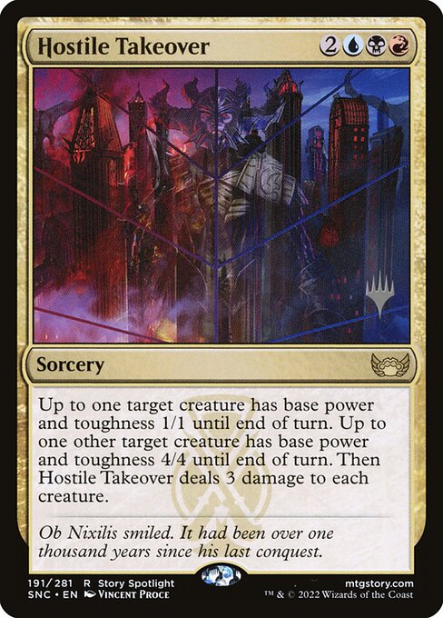 Hostile Takeover highlighted card art