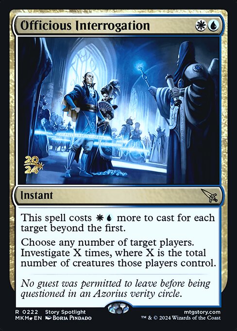 Officious Interrogation highlighted card art