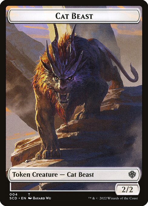 Cat Beast from Starter Commander Deck Tokens